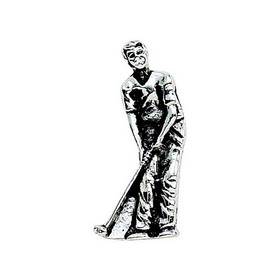 Custom Creative Gifts Peel & Press Golfer Icon, Silver Plate, 1.75"