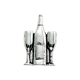 Custom Creative Gifts Peel & Press Goblets & Bottle Icon, Silver Plate 1