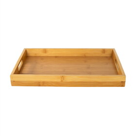 Custom Creative Gifts International Natural Bamboo Serving Tray