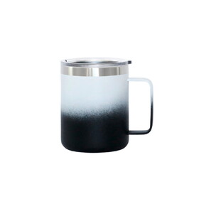 Custom Creative Gifts International 12 Oz Stainless Steel Travel Mug with Handle - White & Black