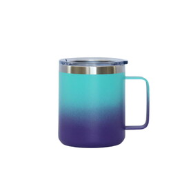 Custom Creative Gifts International 12 Oz Stainless Steel Travel Mug with Handle - Blue & Purple