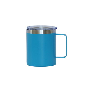 Custom Creative Gifts International 12 Oz Stainless Steel Travel Mug with Handle - Blue