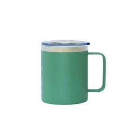 Custom Creative Gifts International 12 Oz Stainless Steel Travel Mug with Handle - Green