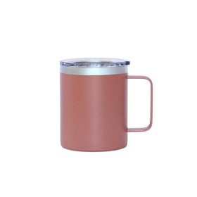 Custom Creative Gifts International 12 Oz Stainless Steel Travel Mug with Handle - Dusty Rose