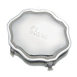 Custom Creative Gifts Princess Victorian Jewelry Box, Silver Plate, 3