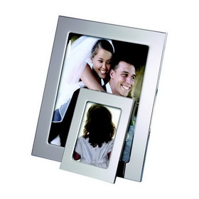 Custom Creative Gifts Silhouette Frame, Nickel Plate Holds 5" x 7" Photo