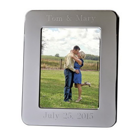 Custom Creative Gifts Radius Frame, Nickel Plate Holds 8" x 10" Frame