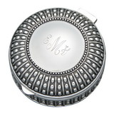 Custom Creative Gifts Beaded Antique Round Box, Silver Plate, 3