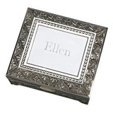 Custom Creative Gifts Emblematic Box, Silver Plate, 4.5