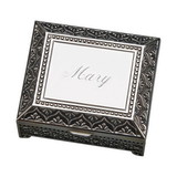 Custom Creative Gifts Square Jewelry Box, Nickel Plate, 3