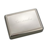 Custom Creative Gifts Double Velvet Jewelry Box, Nickel Plate, 5.25" L