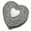 Custom Creative Gifts Genoa Heart Box, Nickel Plate, 4", Price/each