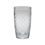 Custom Creative Gifts International Optic Crystal Vase With Medallion Ll Pattern, 7.75