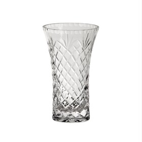 Custom Creative Gifts International Crystal Flared Vase With Medallion Ii Pattern, 7" X 4.25"