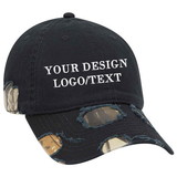 Custom OTTO CAP 110-1093 Camouflage 6 Panel Low Profile Baseball Cap - Embroidery