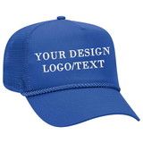Custom OTTO 39-071 CAP 5 Panel Mid Profile Mesh Back Trucker Hat - Embroidery
