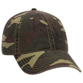 OTTO CAP 103-713 Camouflage 6 Panel Low Profile Baseball Cap