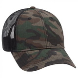 Custom OTTO 105-1247 CAP Camouflage 6 Panel Low Profile Mesh Back Trucker Hat - Embroidery