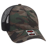 Custom OTTO CAP 105-1247 Camouflage 6 Panel Low Profile Mesh Back Trucker Hat