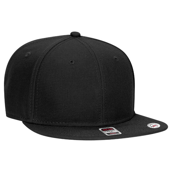 Pro-style solid snapback blank in 003 - Black
