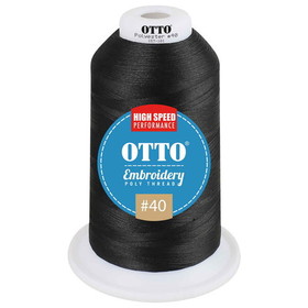 OTTO CAP 157-101 Embroidery Poly Thread #40 5,500 yd. King Cone