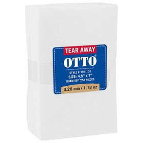 OTTO CAP 159-101 Embroidery Stabilizer Backing Tear Away Sheets