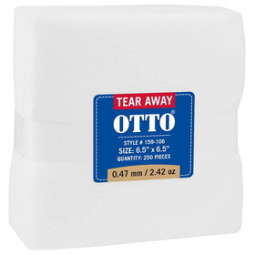OTTO CAP 159-106 Embroidery Stabilizer Backing Tear Away Sheets