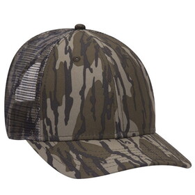 OTTO CAP 171-1292 Mossy Oak Camouflage Superior Polyester Twill 6 Panel Low Profile Mesh Back Baseball Cap