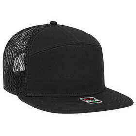 Custom OTTO CAP 172-1298 "OTTO SNAP" 7 Panel Mesh Back Trucker Snapback Hat - Embroidery