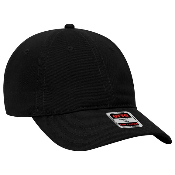 Relaxed cotton dad cap blank in 003 - Black