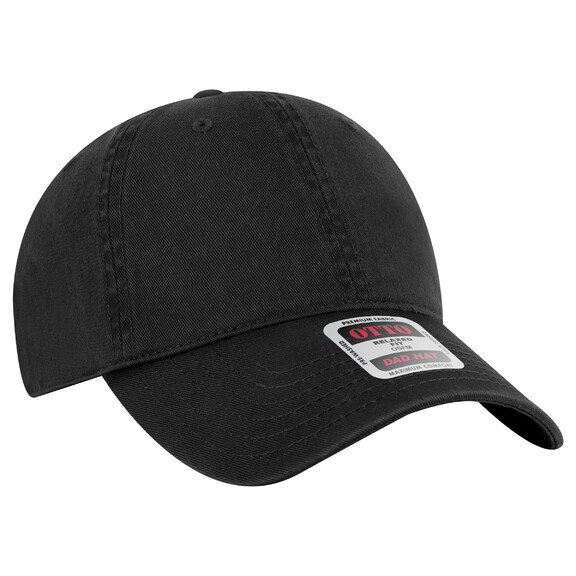 Washed buckle dad hat blank in 003 - Black