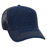Custom OTTO 39-090 CAP 5 Panel Mid Profile Mesh Back Trucker Hat - Embroidery