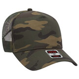 Custom OTTO CAP 47-049 Camouflage 5 Panel Mid Crown Mesh Back Trucker Hat - Embroidery