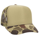 OTTO CAP 49-158 Camouflage 5 Panel High Crown Mesh Back Trucker Hat