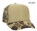 Custom OTTO 49-158 CAP Camouflage 5 Panel High Crown Mesh Back Trucker Hat - Heat Transfer