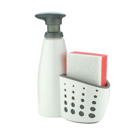 Casabella: CB-50096, Soap Dispenser, Gray/White Sink Sider W/Sponge