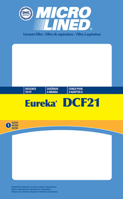 Eureka 195200 Filter, Dvc Eureka Dcf21 1Pk