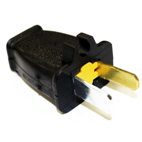 Fitall SA940, Plug, Male W/Cord Holder 2 Wire Black Usa