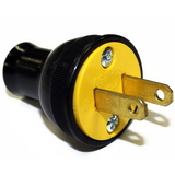 Fitall 3123BK-BOX, Plug, Male 2 Wire Round Rubber Black