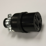 Fitall 222-BOX, Plug, Female 3 Wire W/Cord Clamp Rubber Black