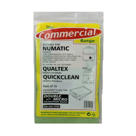 Quick Clean Commercial: FIL-1401 Paper Bag, QuickClean Commercial Double Micr 10 Pk