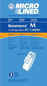 Paper Bag, DVC Kenmore M 51195 Microlined 3Pk