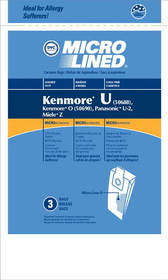 Kenmore Replacement: KER-1468, Paper Bag, DVC Kenmore 50688 Microlined 3Pk