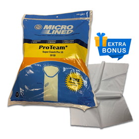 Proteam PPT12 Paper Bag, DVC ProTm SuperCoach 10QT Microlne 10Pk