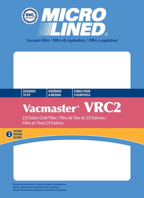 Filter, DVC Vacmaster VRC2 2.5 Gallon Cloth 3Pk