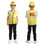 TOPTIE Construction Worker Role Play Kit Set, Engineering Dress Up Costume for Kids