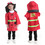 TOPTIE Fire Fighter Costume for Kids, Pretend Fire Fighter Outfit with Tools, Christmas Gifts for 3 - 7 Years Old