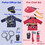TOPTIE 5 Sets Kids Costumes with Storage Box, Dress Up Costumes for Age 3-7, Doctor Fireman Police Surgeon Worker