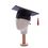 TOPTIE Graduation Gown Cap Tassel Role Play Christmas Costume Dress up for 3 - 6 Years Old Kids