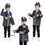 TOPTIE Kids Career Costumes Set of 3, Police Officer Surgeon Fireman for Halloween Party